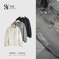 【仟娜】轻松穿搭~设计感时尚百搭简约拼色连帽短外套SY73WT616