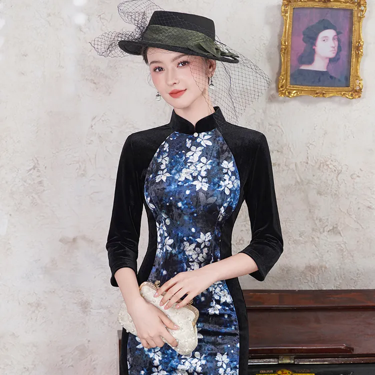 绝美新中式旗袍2025新款秋季日常可穿妈妈装老上海复古改良连衣裙