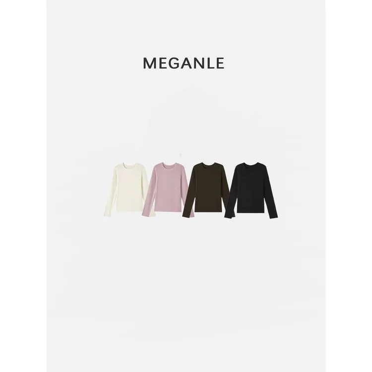 【糯糯T】MEGANLE 超轻盈天丝羊毛透气舒适感长袖T恤上衣2025192