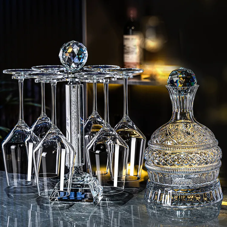 红酒杯轻奢高级感家用水晶玻璃高脚杯葡萄酒杯醒酒器套装2025新款