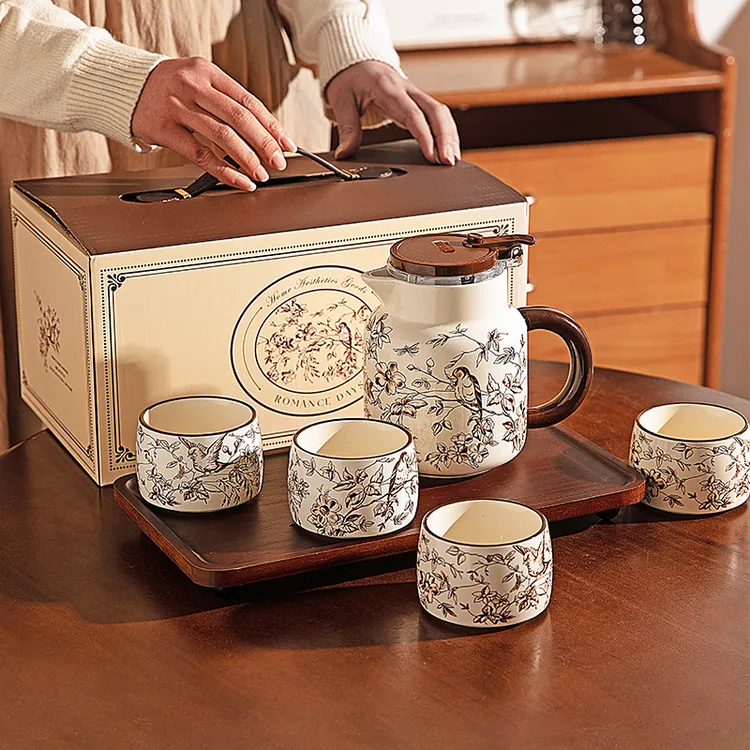 摩登主妇茶壶套装乔迁新居陶瓷马克杯子结婚新婚礼物茶杯水杯茶具