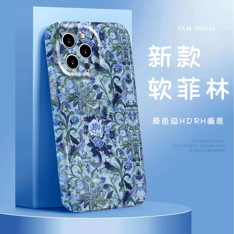 花朵镜面支架适用于苹果16手机壳vivo华为oppo小米软菲2024高级感