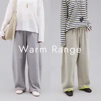 Warm Range松紧腰抽绳宽松镰刀休闲裤卷边阔腿弯刀卫裤拖地长裤女