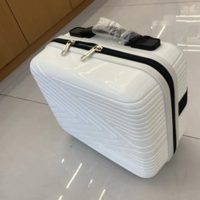 通用撞色拉链式手提包手包白色登机休闲时尚自发热国风极简风