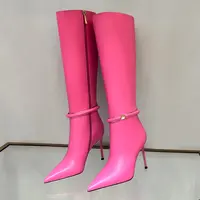 【现货】长筒靴2025秋冬新款女士细跟高级感尖头小个子高跟鞋6308