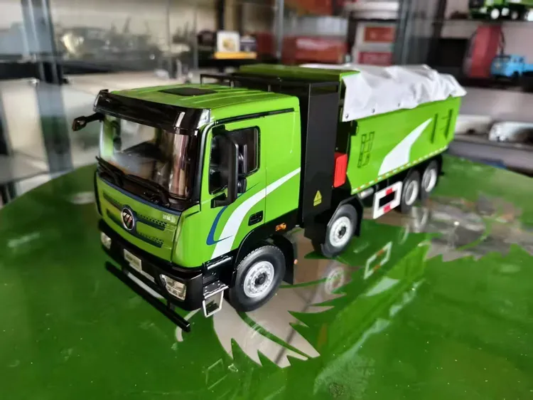 智蓝渣土模型，24比例合金材质