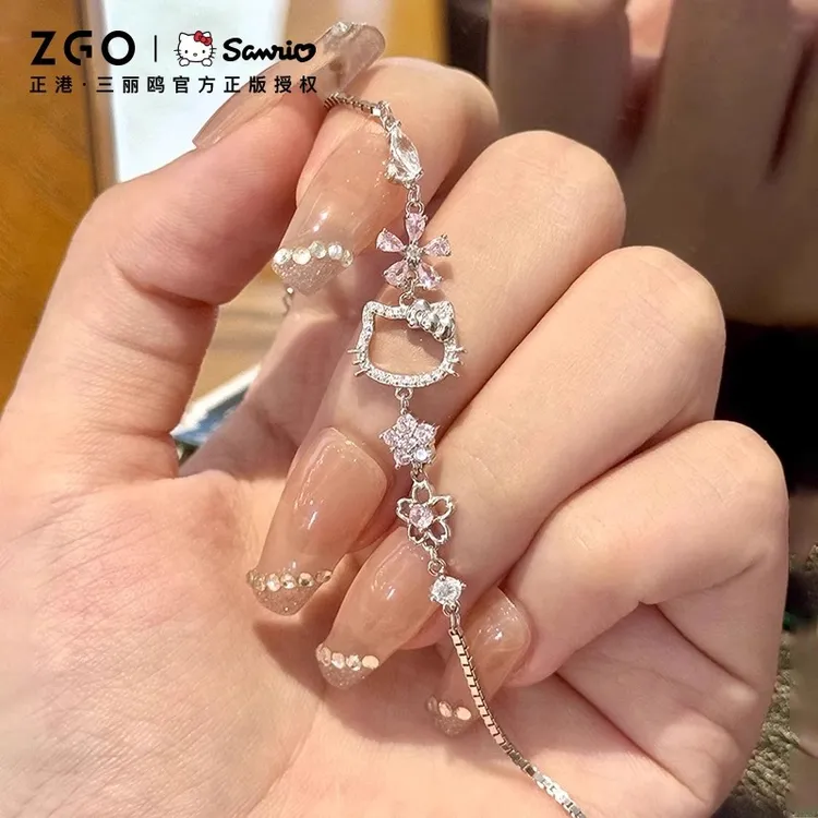 925银手链 三丽鸥hellokitty手链女款纯银轻奢小众送女生新年礼物