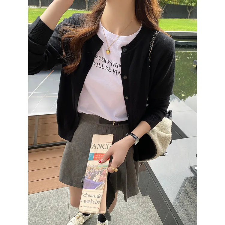 KEMAI毛衣外套女装2025春秋新款秋冬外搭开衫秋季高级感