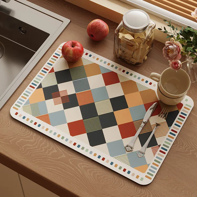 厨房台面沥水垫家用多巴胺吸水速干免洗隔热水槽边洗手吧台防滑垫