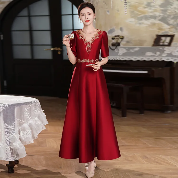 秋季礼服高端轻奢小众敬酒服新款法式喜宴礼服女装高端2025新款