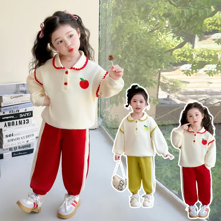 女童秋装套装2025新款4-6岁幼儿园潮款小童女宝春秋季洋气两件套