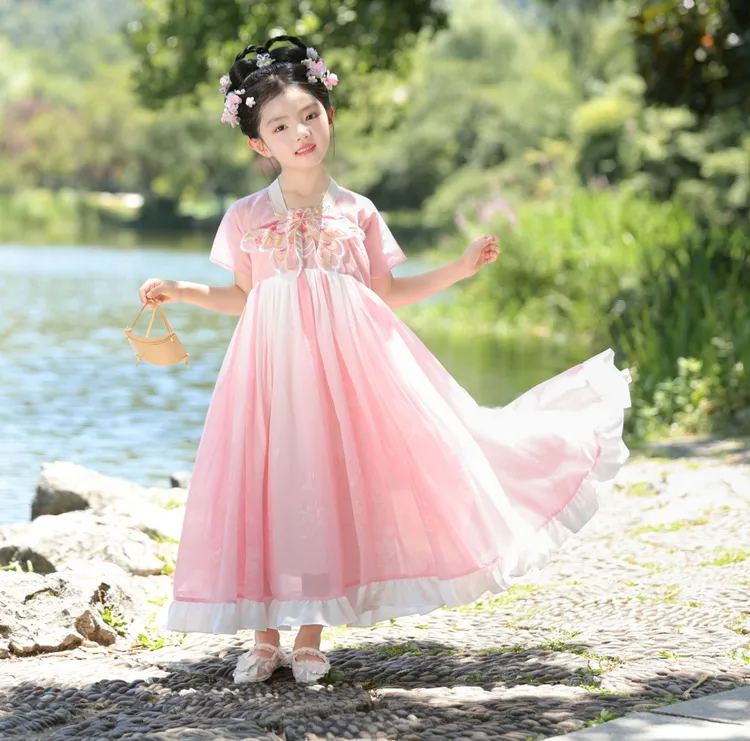 民族2025秋季女女童公主风汉服裙子夏秋装中国风