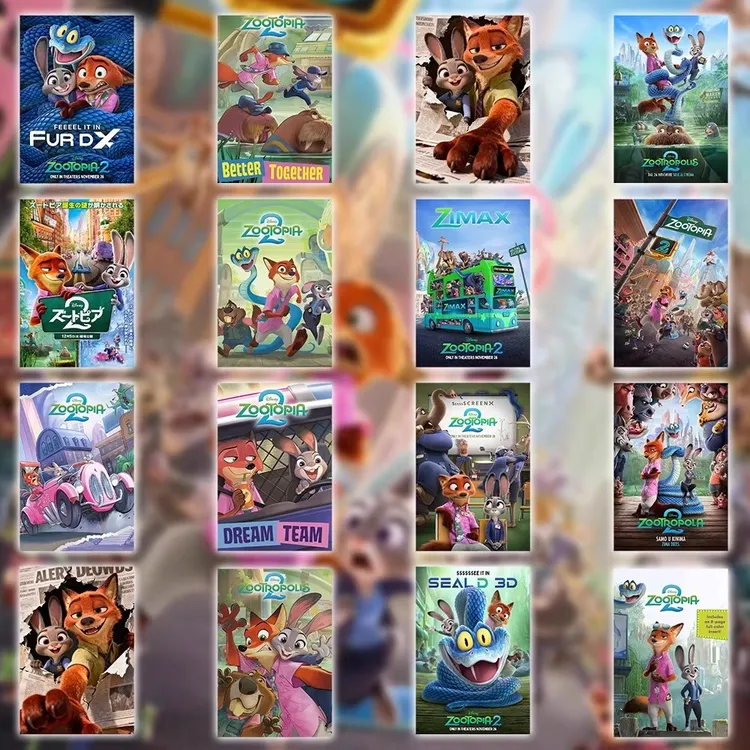 爆款疯狂动物城2电影周边小卡尼克朱迪狐狸和兔子高颜值精美小卡