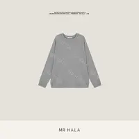 MRHALA 荻轩糯感扶桑棉宽罗纹长袖套头休闲上衣女 LW311050