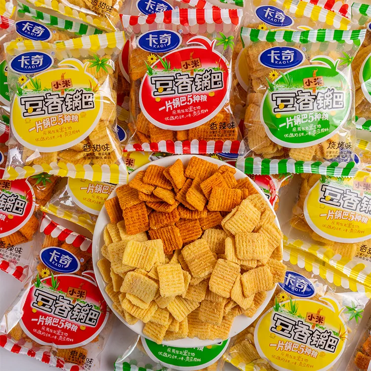 卡奇小米豆香锅巴多口味粗粮酥脆香甜烧烤香辣味小包儿童休闲零食