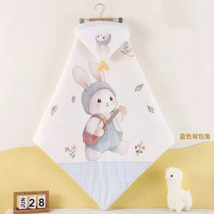 【1米X1米棉花加厚包被】新生儿百分百纯棉宝宝秋冬可水洗抱毯超柔