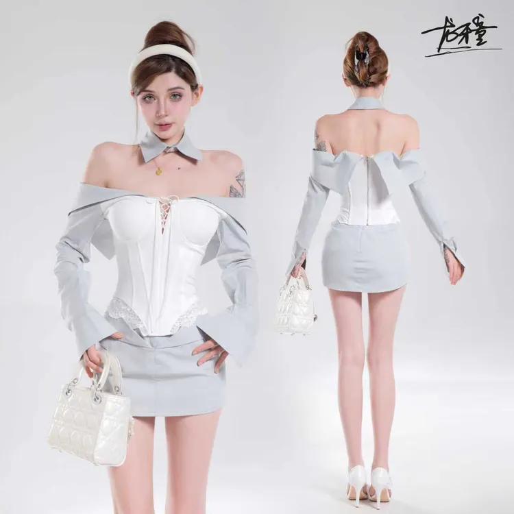 龙牙童推荐【玛格丽特】辣妹显瘦包臀连衣裙短款性感御姐轻熟裙套装