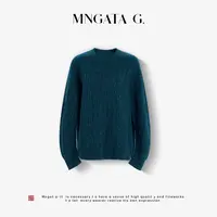 MNGATA G.宫小妍【绵羊毛·蓝宝石】新中式中国风秋冬上衣5080188