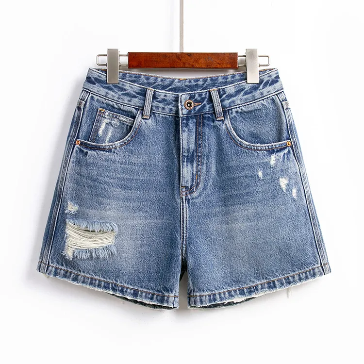 RAIN▪CUN寰宇丨 美式大牛 夏季高腰显瘦破洞百搭四分牛仔短裤390
