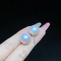 【小北好物】s925银淡水珍珠耳钉约13mm+【多样性发一件】2QJ18X23