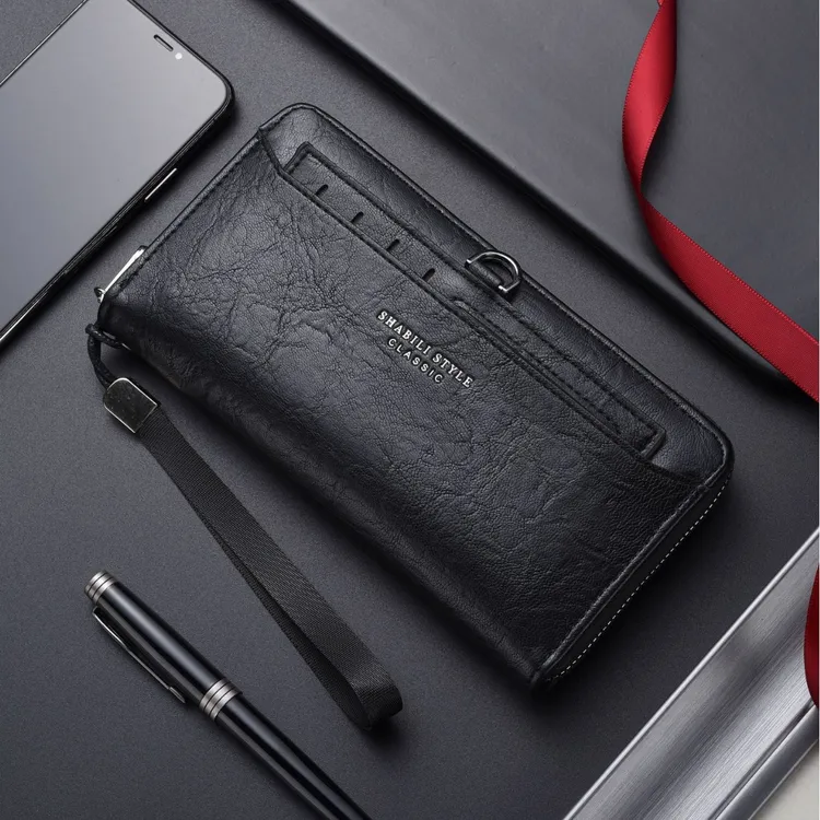 【商务臻选】钱包男士长款手机包大容量休闲百搭手拿包多卡位软皮夹