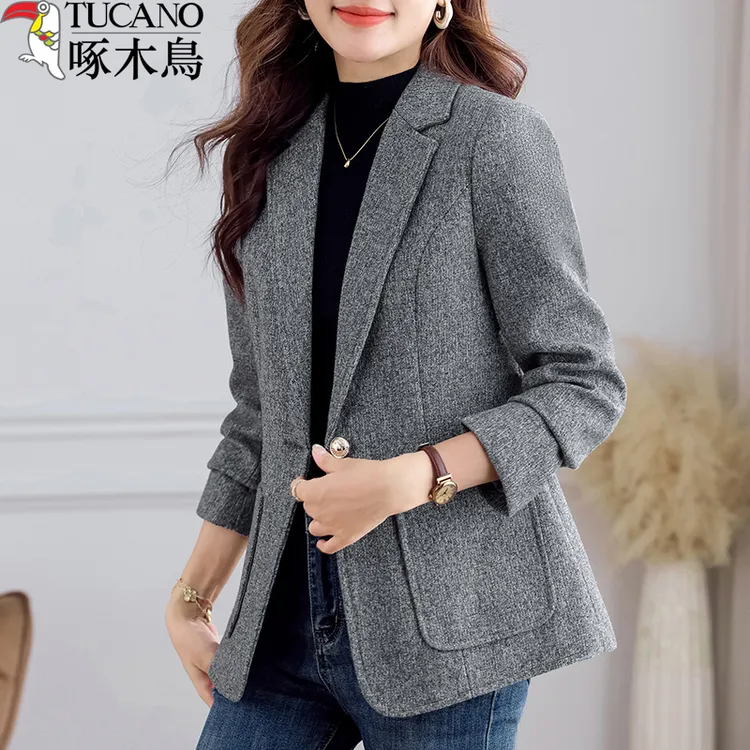 TUCANO/啄木鳥春秋新款女小西装外套气质时尚气质修身职业装西服