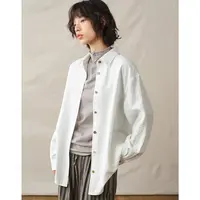 章鱼家【春日白衬衫】宽松长袖外套女oversize纯色衬衣上衣octopusm