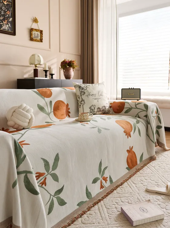 【石榴花】轻奢高级感沙发盖布雪尼尔四季通用2025新款沙发巾沙发罩