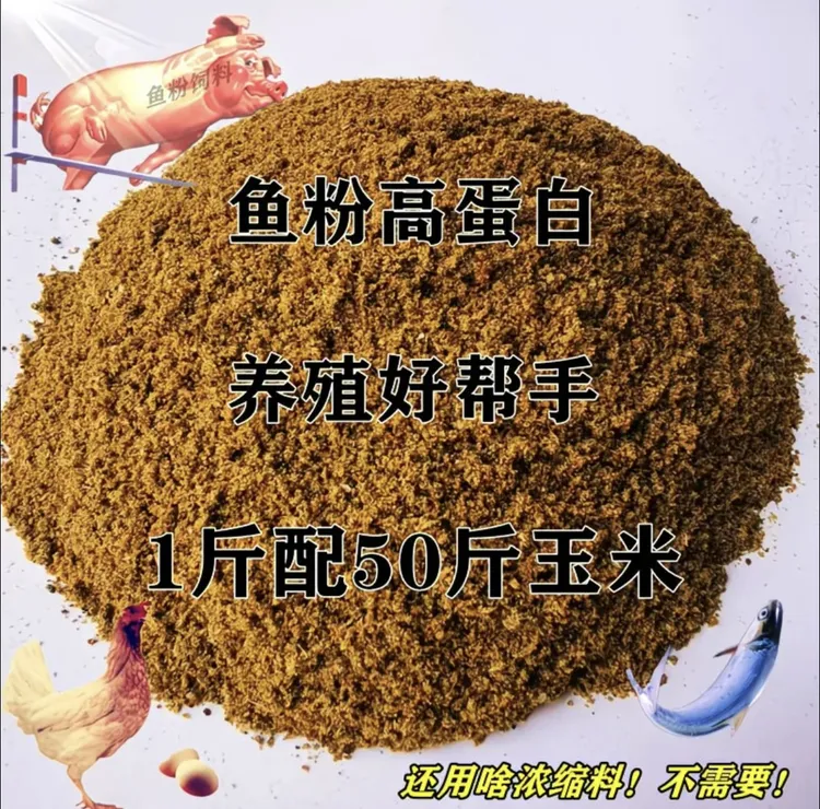 秘鲁进口鱼粉1斤装鸡鸭鹅猪水产养殖宠物狗饲料鱼饵打窝料添加剂