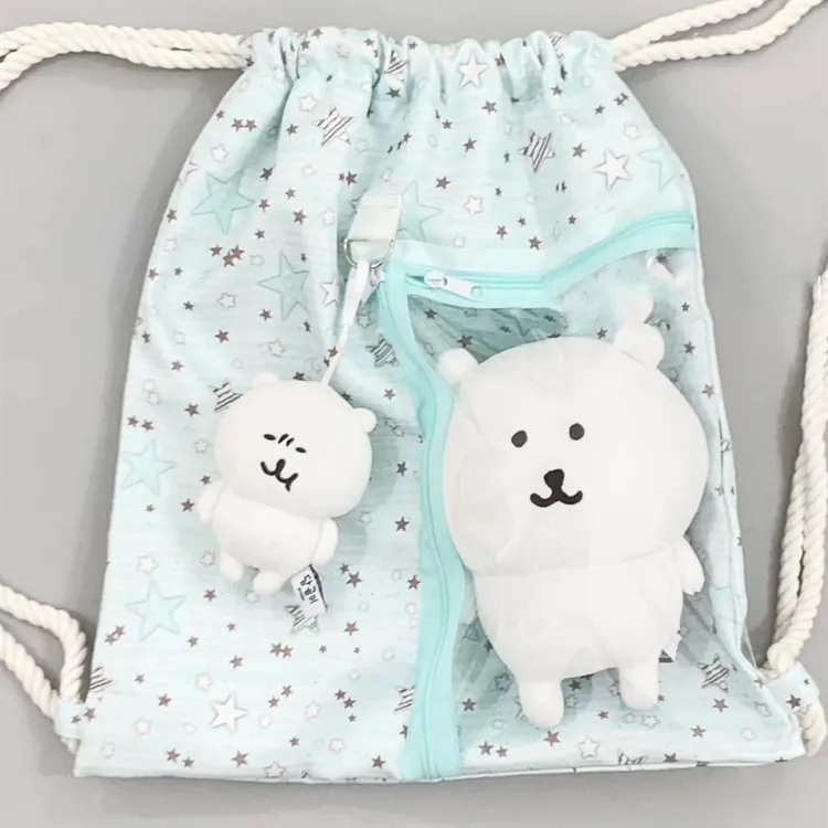 星星抽绳双肩包大食量痛包束口粗肩带大容量百搭通勤包痛包推荐