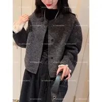老赵服饰 圆领绵羊毛高级灰外套大衣21AU4081