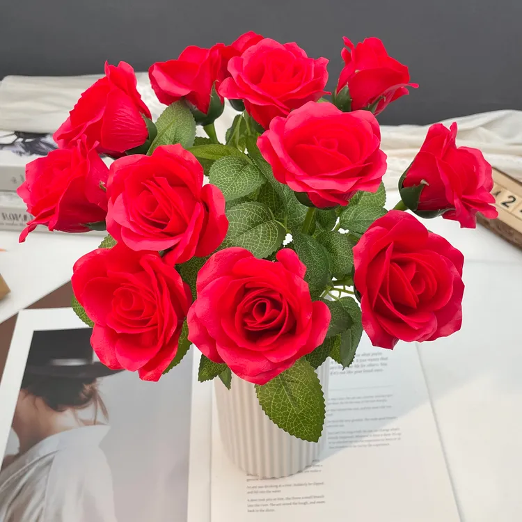 12支香皂花曼塔玫瑰手工DIY材料包仿真玫瑰节日礼品生日礼物