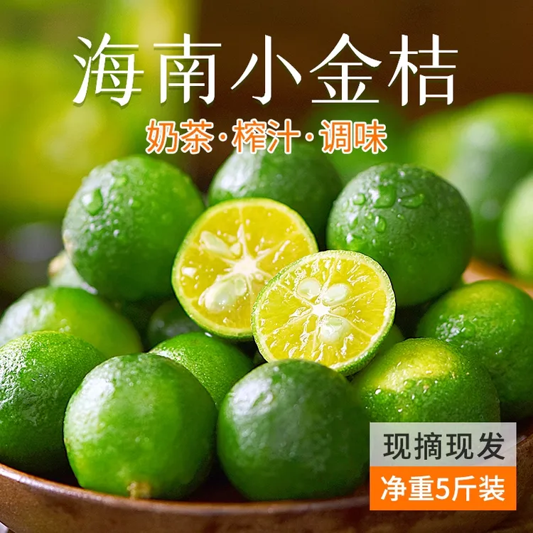 海南小金桔新鲜青柠檬青柑皮薄应季当季水果柠檬新鲜整箱金橘包邮