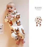Tiny People宝宝洋气卡通连体衣ins春秋季超萌宝宝外出爬服长袖