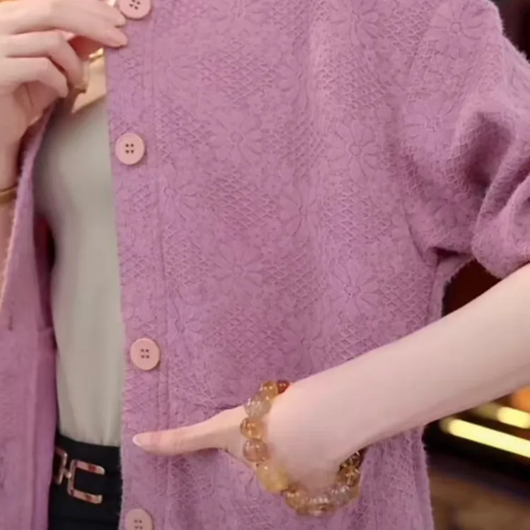 X6612【出口原单】高级优雅百搭感显瘦开衫-喵喵