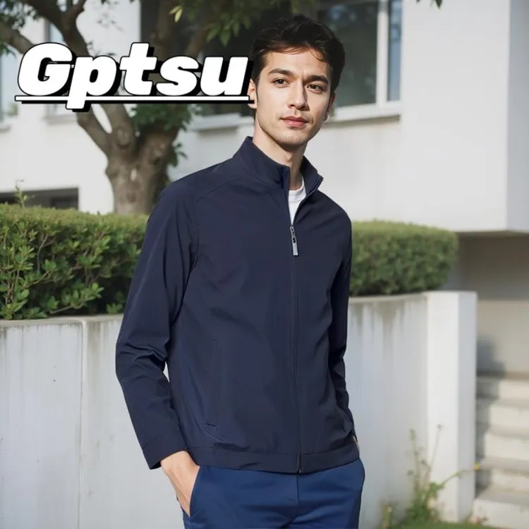 GPTSu防风秋季新品立领夹克男士中年时尚休闲舒适外套上衣夹克衫