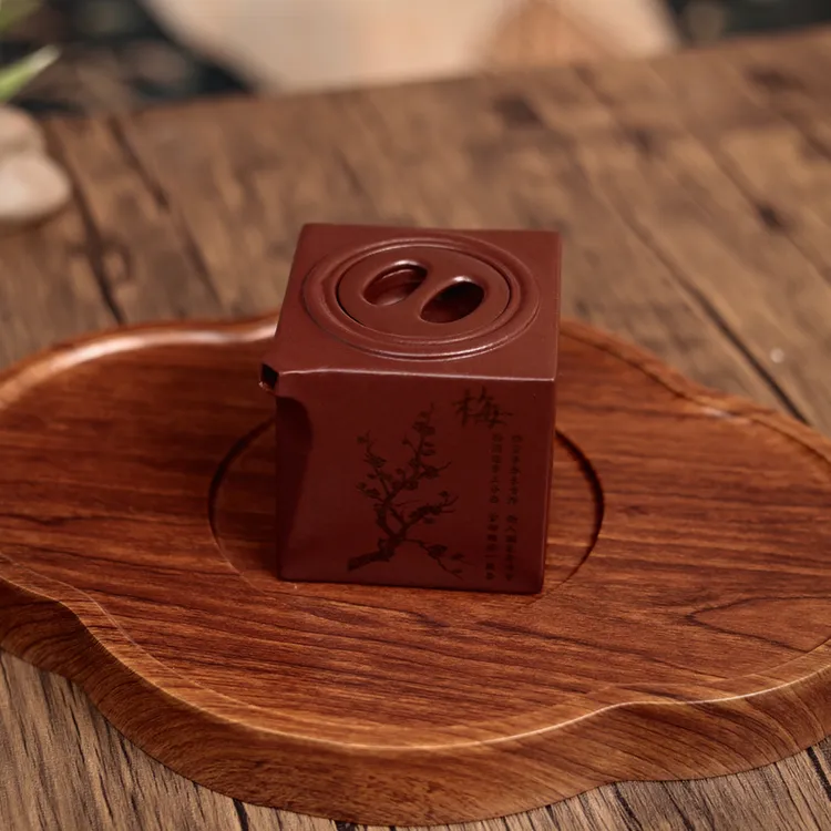 名家紫砂阳羡四方壶原矿老紫泥手工紫砂家用茶壶泡茶