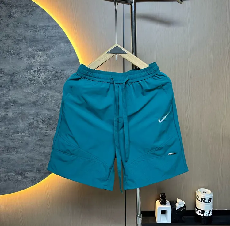 新款男士夏季速干短裤百搭休闲透气时尚潮流宽松刺绣多巴胺五分裤