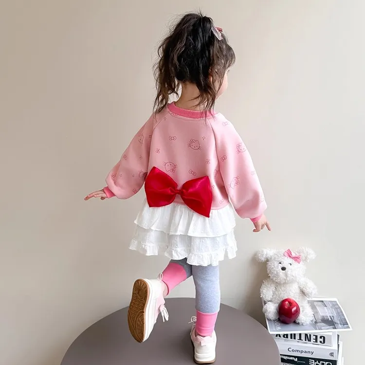 女童春秋季套装2025新款女宝宝卡通休闲两件套女童网红洋气两件套