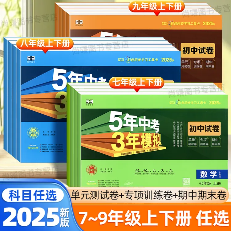 2025版五年中考三年模拟53初中同步练习七八九年级期中期末测试卷