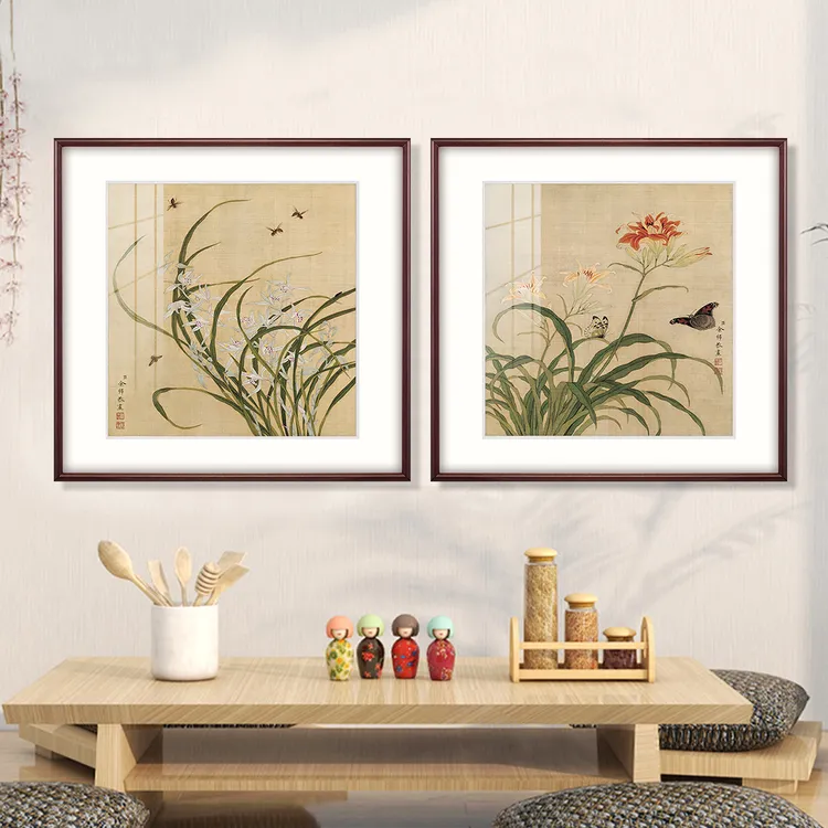 余樨花鸟图十字绣2025新款客厅新中式书房花卉自己绣名画手工刺绣