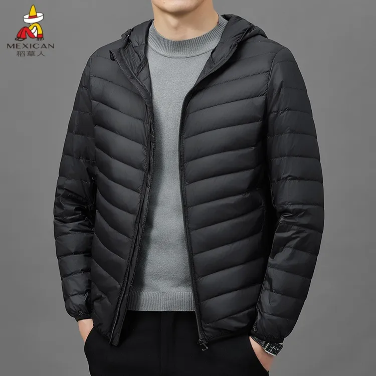 Mexican/稻草人男士修身羽绒服短款薄款大码短款秋冬轻便冬季保暖