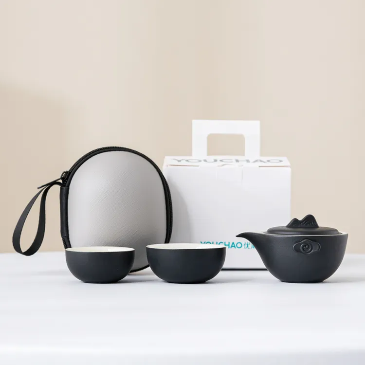 2025新款旅行功夫茶具套装快客杯一壶二杯便携包式户外露营泡茶壶