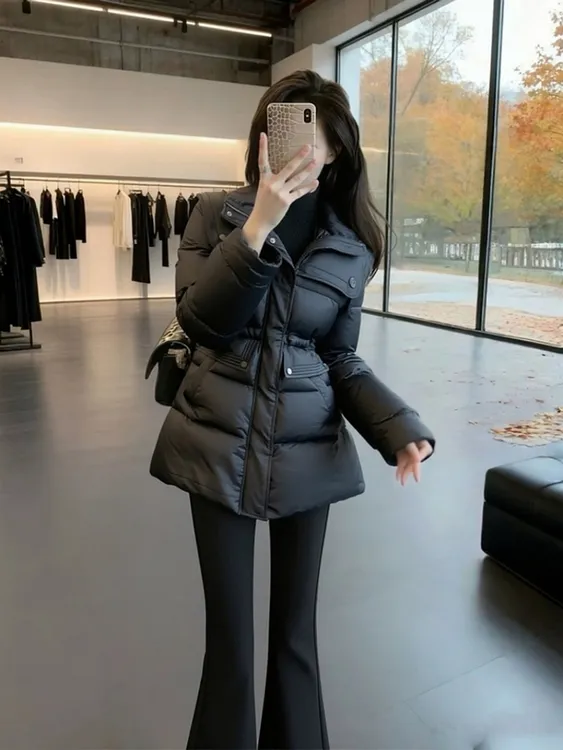 【当日发货】2025冬季新款小香风棉衣高级超好看气质黑色棉服外套女