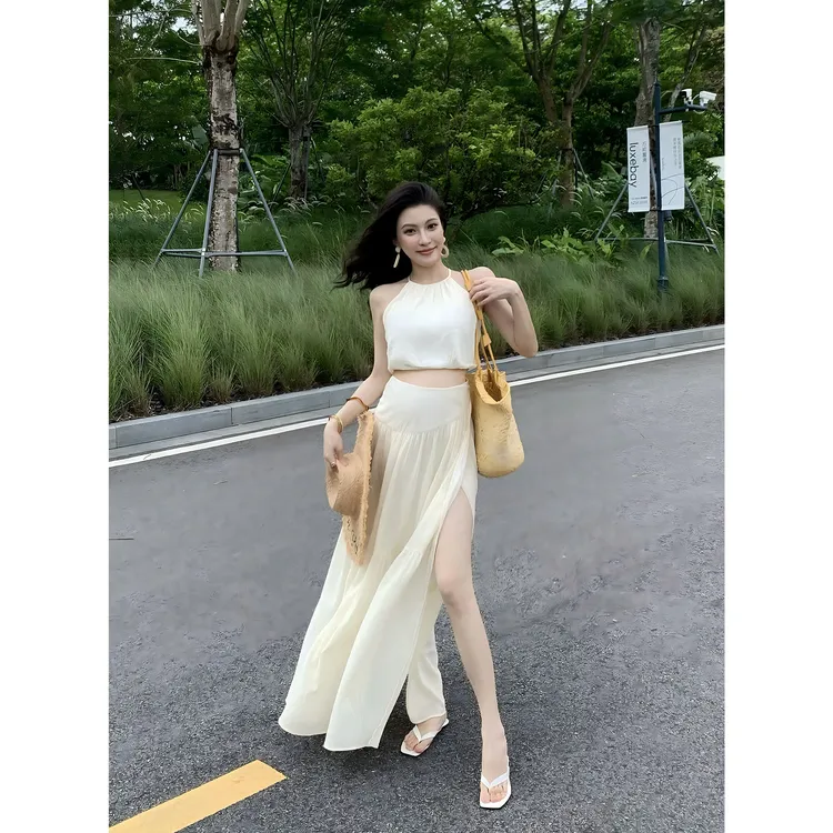 JIJINQI时尚轻奢名媛高腰包臀纯色褶皱修身半身裙女 JD06BZPT1432