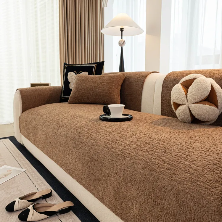 防滑雪尼尔沙发垫四季通用简约现代高档2025新款坐垫子盖布巾防猫