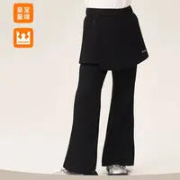 皇室童缘童装女童微喇裤假两件裤子春秋黑色长裤大童17730358007