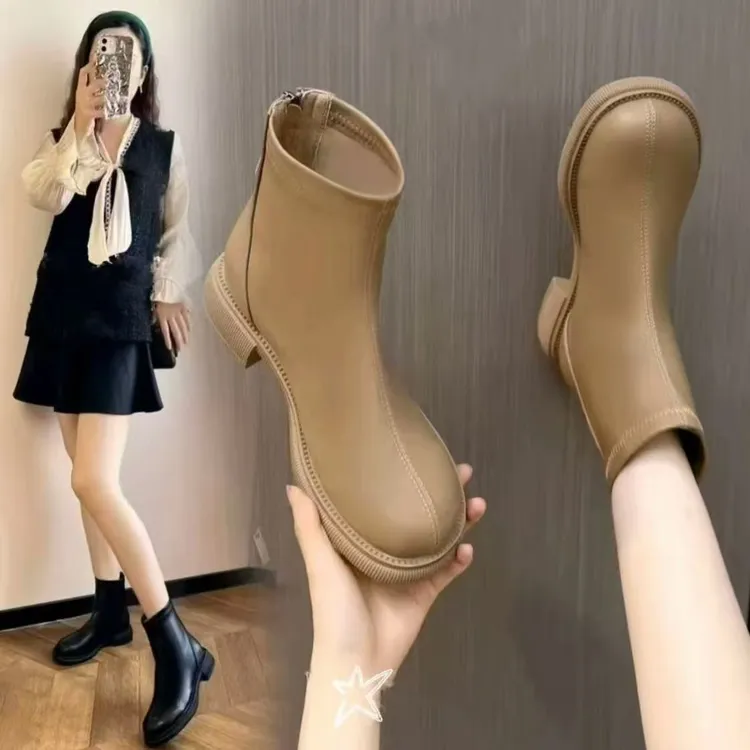 【品牌力荐】2026潮秋冬款马丁靴子女新款百搭英伦风短靴韩版8571