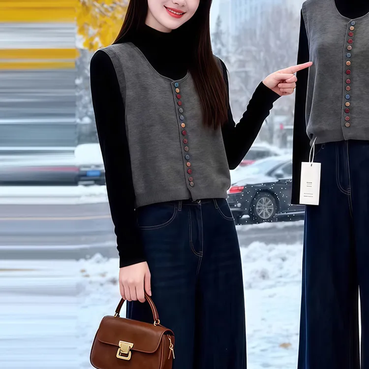 M939+M712时尚气质休闲上衣女两件套秋冬新款百搭高级感套装