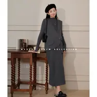 maodan/猫单【维港香香】孕妇套装秋季新品复古休闲风时尚气质套装